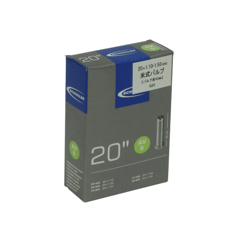 米式バルブチューブ(20×1.10-1.50(28/40-406)・バルブ長40mm)