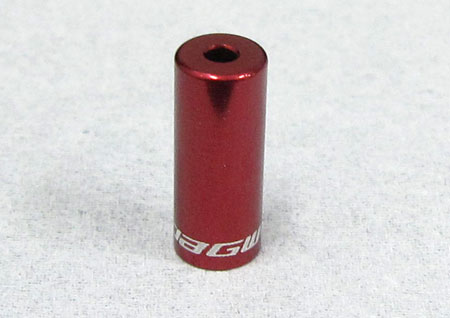 5mmブレーキ用オープンアウターエンドキャップ（レッド）