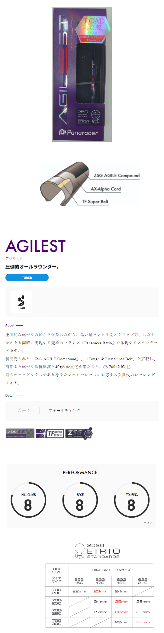 アジリスト（黒/黒・W/O 700×25C）