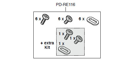 PD-RE116(SET OF CLEATS FIXING SCREWS)