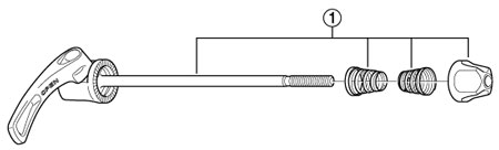 HB-M756-S/HB-M755-S/HB-M753-S/HB-M752-S クイック軸組立品(133mm)