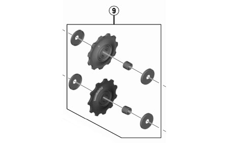 RD-5800用テンション & ガイドプーリーセット（SS用）