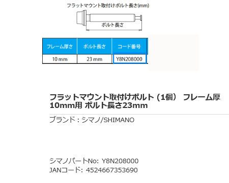BR-RS505 キャリパー固定ボルトC(10mm)