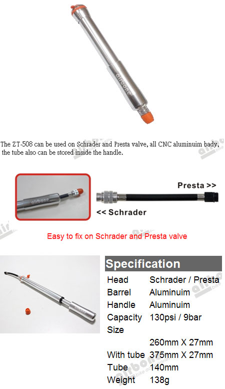 ZT-508 MOUSE TAIL TUBE PUMP（シルバー）